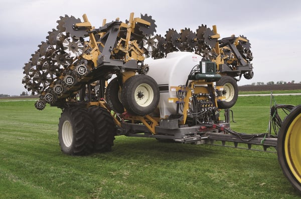 SoilWarrior 5000 strip tillage and nutrient placement liquid fertilizer system