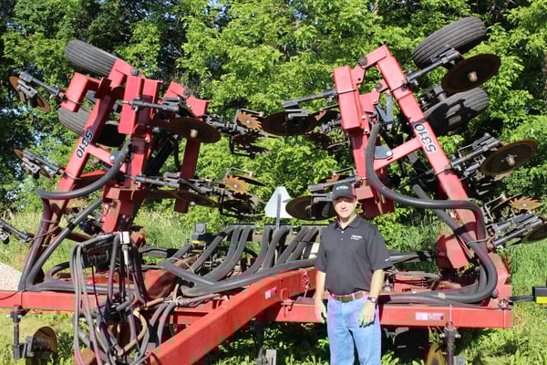 Dan Morgan with his Case IH 5310 NitroTiller