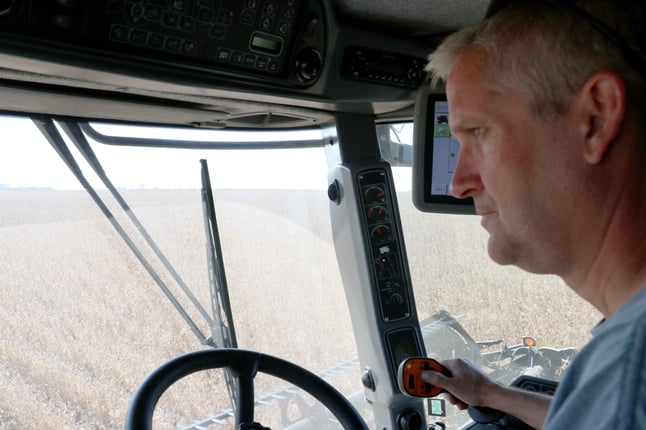 View from the combine